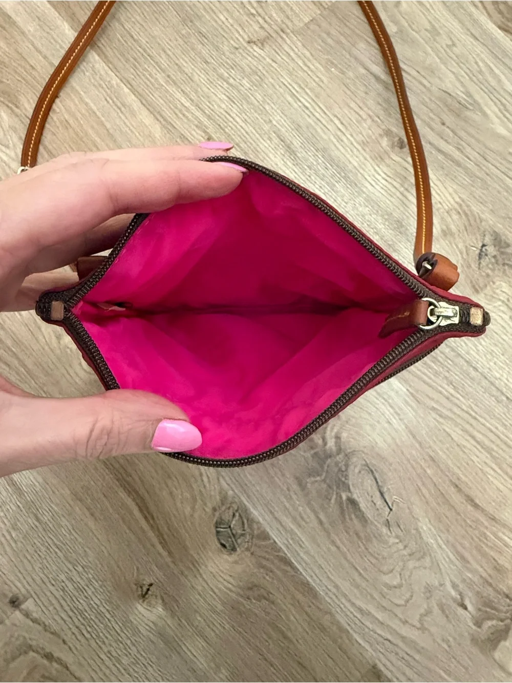 Vintage Dooney & Bourke Nylon Triple Zip Crossbody